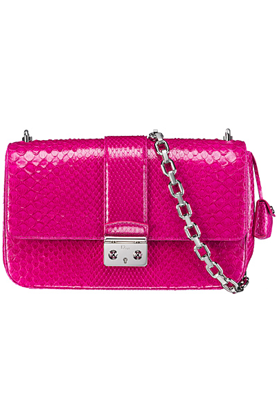 Малка чанта лачена кожа розова Dior Зима 2011