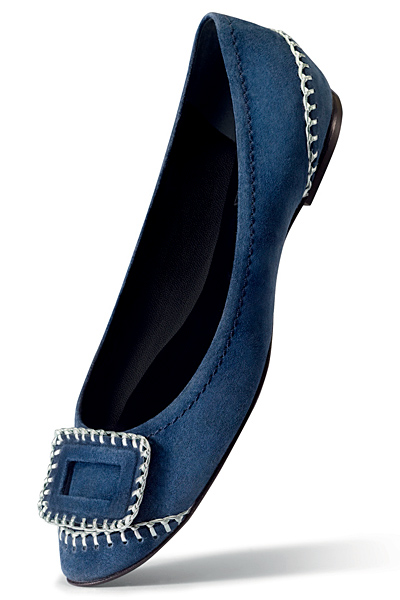 Сини равни обувки с катарама Roger Vivier Есен-Зима 2011