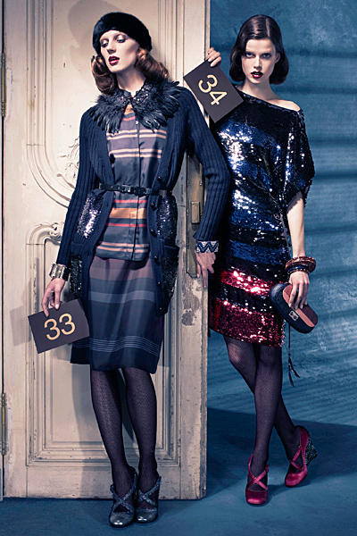 Предесенна колекция на Louis Vuitton за 2011 рокля с пайети