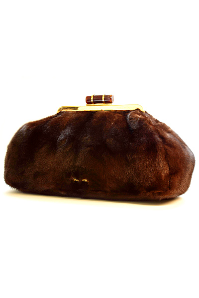 Ретро чанта от кожа с косъм Miu Miu Есен-Зима 2011