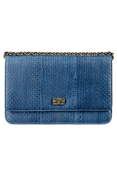 Парти синя чанта с къса дръжка Chanel Есен-Зима 2011