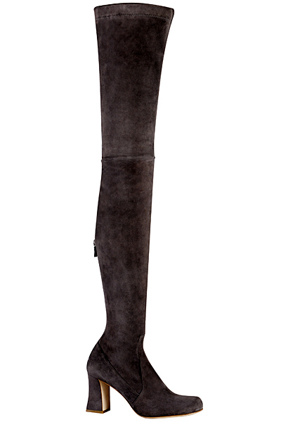 Ботуши над коляното кафяв велур Alberta Ferretti Есен-Зима 2011