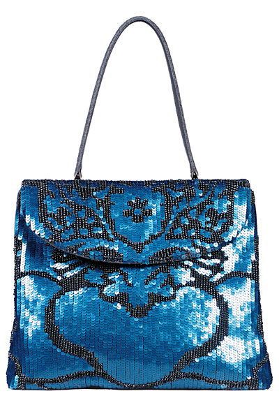 Синя чанта с фигури от пайети Alberta Ferretti Есен-Зима 2011