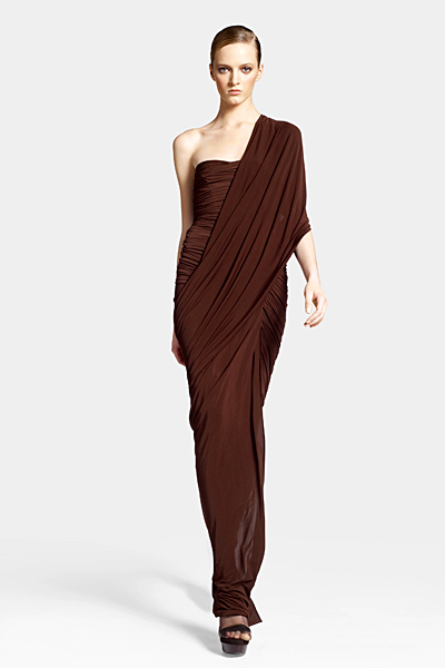 Вечерна рокля тип тога в кафяво Предесенна колекция Icons от Diane von Furstenberg 2011