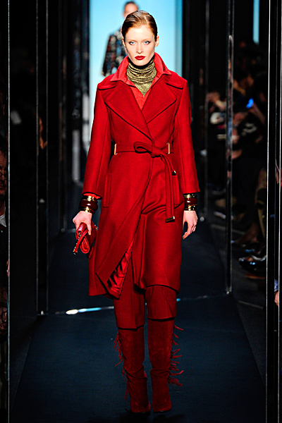 Ярко червеон палто с колан Есен-Зима 2011 Diane von Furstenberg