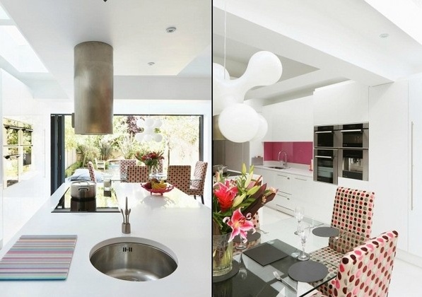 кухня с дизайн в розово