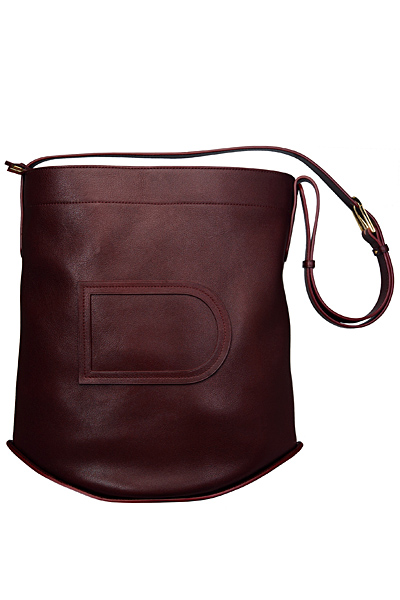 Голяма чанта с дълга дръжка цвят касис Delvaux Есен-Зима 2011