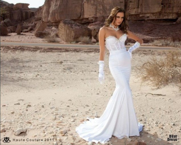 Сватбена рокля ръкавици dany mizrachi 2011