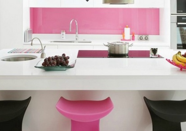 кухня в розово - плот