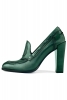 Зелени кожени обувки с масивен ток Roger Vivier Есен-Зима 2011