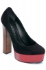 Черни обувки на висок ток с червена платформа Vicini Есен-Зима 2011