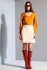 Права пола с висока талия и жълта блуза Предесенна колекция на Diane von Furstenberg 2011