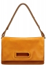 Правоъгълна чанта с капак в жълто и кафяво Delvaux Есен-Зима 2011