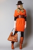 Оранжева рокля с колан Предесенна колекция Kenzo 2011