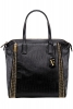 Голяма черна чанта кожа с декоративни ципове Furla Есен-Зима 2011
