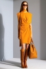 Леко свободна рокля едноцветна в жълто Предесенна колекция на Diane von Furstenberg 2011