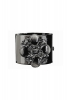Голяма черна лъскава гривна с цвете от сребро и черни камъни Chanel за есен и зима 2011
