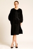 Черна рокля с черно палто Предесенна колекция Carolina Herrera 2011