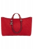 Червена широка и ниска чанта от текстил Chanel Есен-Зима 2011