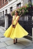Романтична жълта рокля лято 2018
