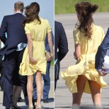 палавата жълта рокля на Кейт Мидълтън