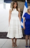 Мелания Тръмп бяла рокля
