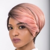 розова коса със златисти кичури