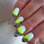 маникюр неоново жълто