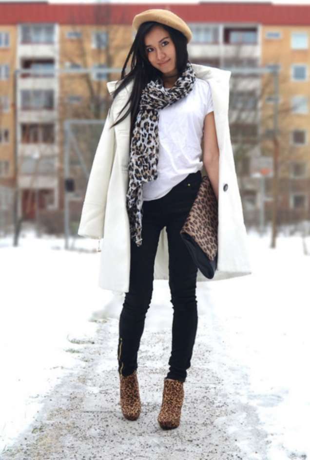 Как да носите бяло през зимата