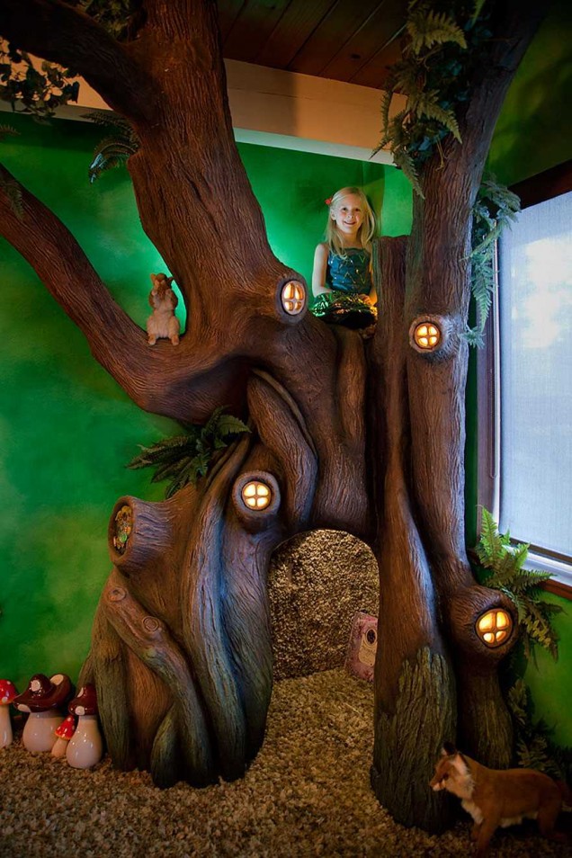 детска стая с дърво