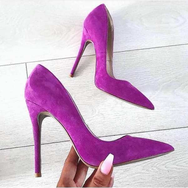 лилав обувки