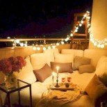 балкон романтични светлини