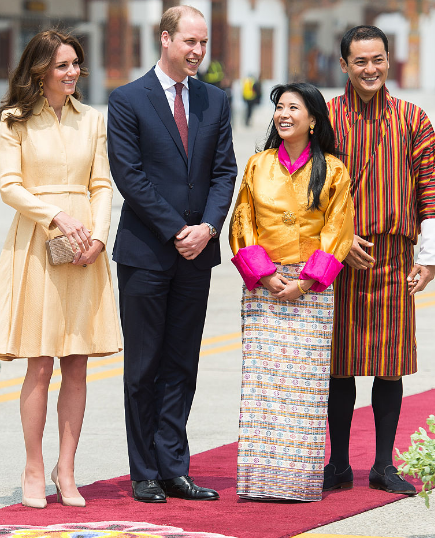 кралицата на Бутан с Кейт и Уилям