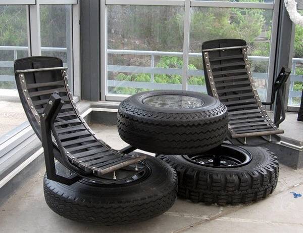 кресло от стари гуми