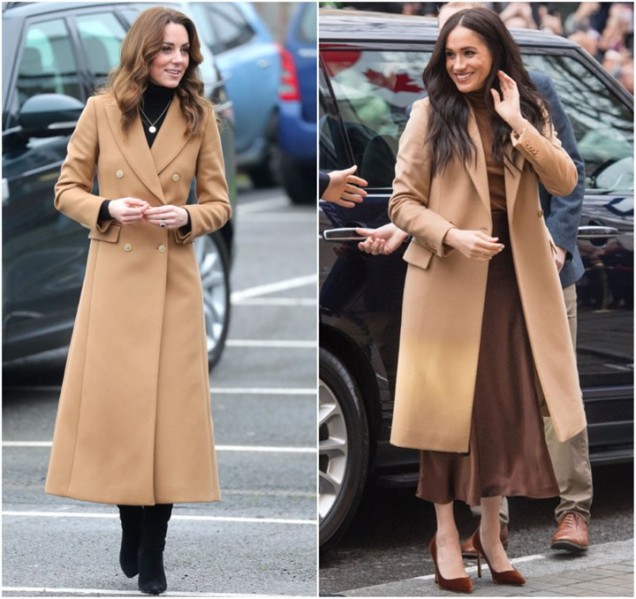 Меган и Кейт дълго палто