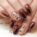 шоколадов есенен маникюр