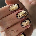 златни къси нокти