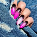 неоново розов маникюр
