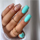 неоново син маникюр