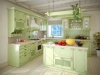 кухня в бледозелено