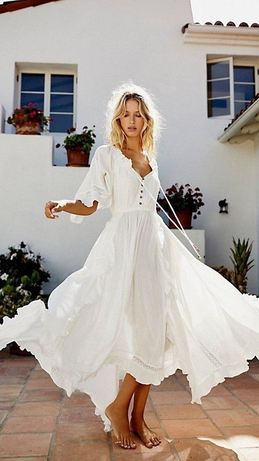 романтична бяла рокля