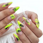 маникюр с неоново жълто