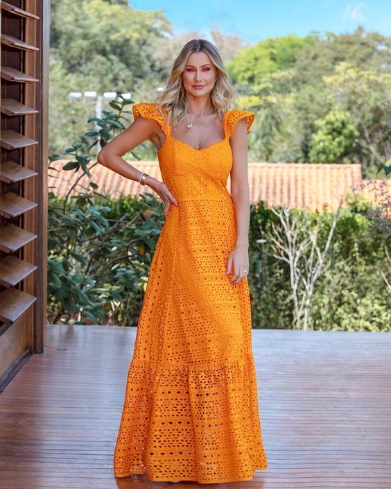 плажна рокля оранжево