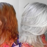 бяла коса боядисване