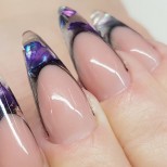 кристален френч бадемови нокти