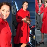 Кейт Мидълтън червено палто
