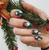 Дядо Коледа върху ноктите: 20 вълшебни идеи за допълване на празничен дизайн