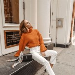 модерен оранжев пуловер