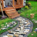 градинска алея тротоарни плочи