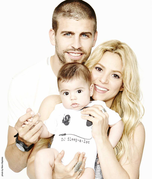 Шакира и Жерар Пике с бебето им